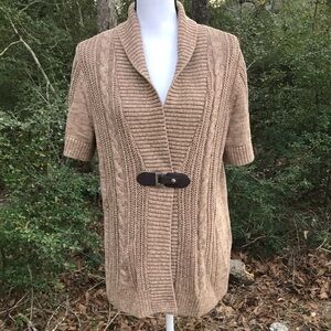 Christopher & Banks Tan Cardigan Sweater Size XL